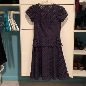 Navy Blue Peplum Banana Republic Dress